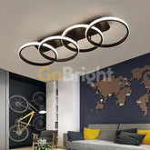 Lustra LED 104W Urban Telecomanda 3 Tipuri de Lumini Negru